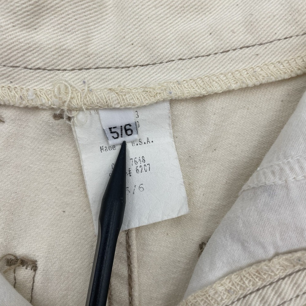 GRASS ROOTS Women Ivory Denim Shorts Sz 5/6 100% Cotton High Rise Roll Hem USA - Picture 12 of 16